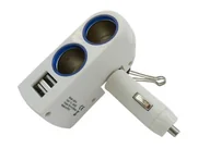 Akcesoria motoryzacyjne - goRabbit Rozgałęźnik podwójny + USB x2 - miniaturka - grafika 1