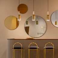 Lustra - Lustro AYTM Circum, kolor różowy, Ø 70 cm, szkło, drewno MDF - miniaturka - grafika 1