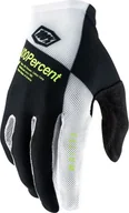 Rękawiczki rowerowe - 100% Rękawiczki 100% CELIUM Glove black white fluo yellow roz. XL długość dłoni 200-209 mm NEW - miniaturka - grafika 1