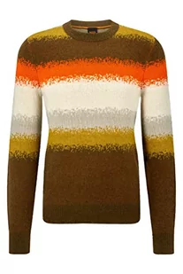 BOSS Męska bluza Knitted_Sweater, ciemnozielona, L - Bluzy męskie - miniaturka - grafika 1