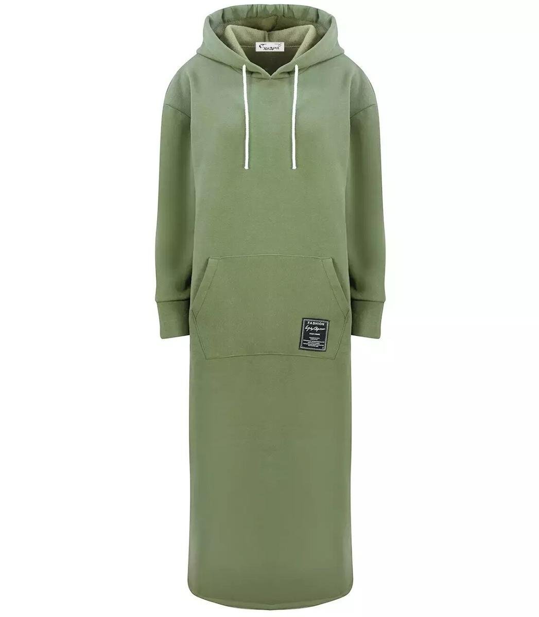 Ciepła bluza damska dresowa Oversize Sukienka Bawełniana Kaptur