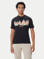 Koszulki męskie - Napapijri T-Shirt Fiemme NP0A88T5 Czarny Regular Fit - miniaturka - grafika 1