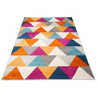 Dywany - Kolorowy dywan w trójkąty w stylu retro - Caso 6X - miniaturka - grafika 1