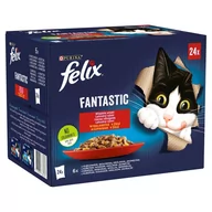 Mokra karma dla kotów - Purina Felix pouch FANTASTIC - wybór w galarecie - kurczak, wołowina - miniaturka - grafika 1