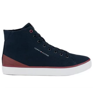 Buty sportowe męskie - Buty Tommy Hilfiger HI Vulc Core Canvas FM0FM04729-DW5 - granatowe - grafika 1