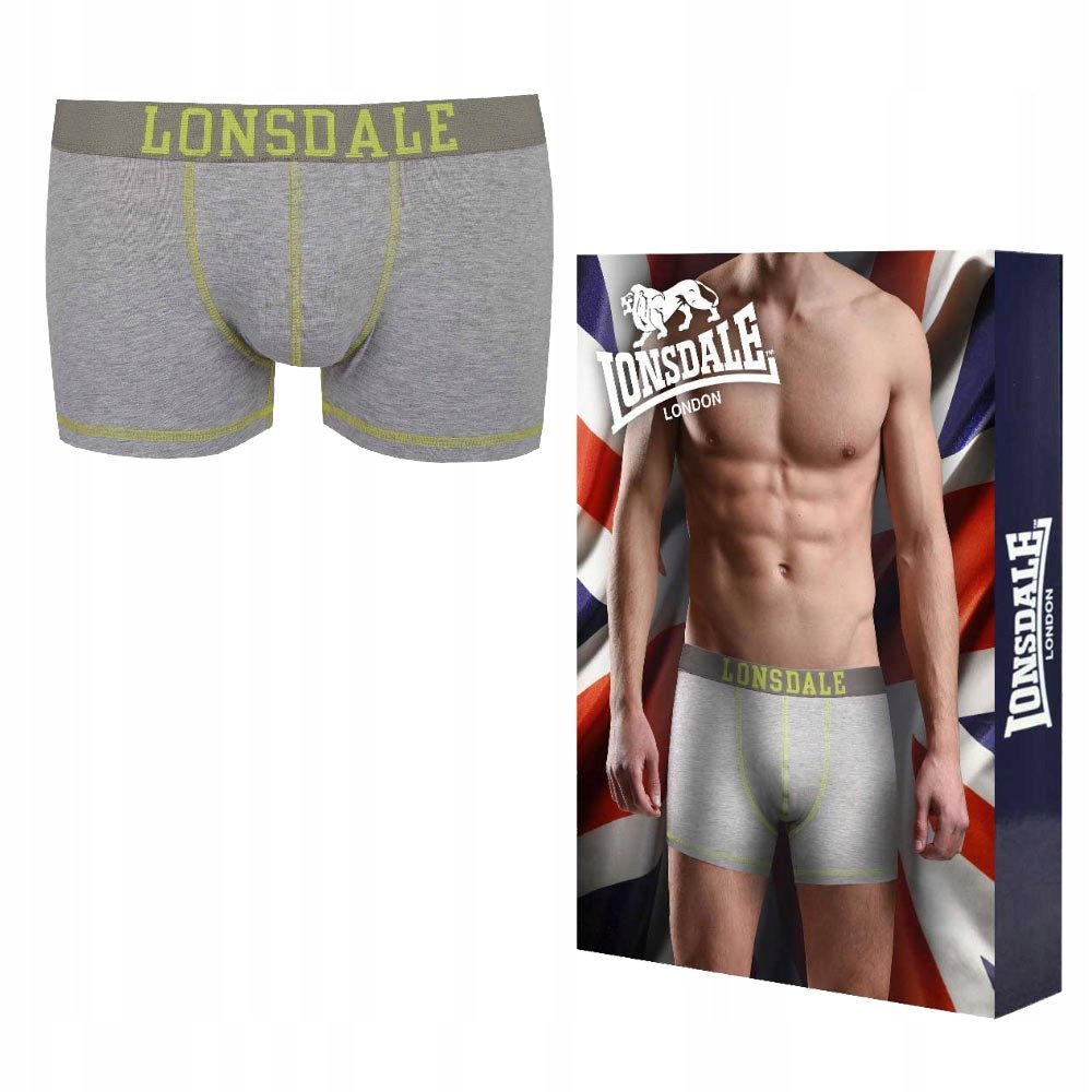 LONSDALE Bokserki Męskie SZARE 1 Sztuka 20025 S