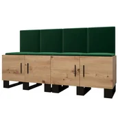 Meble do przedpokoju - Garderoba szafka na buty z panelami tapicerowanymi meble do przedpokoju na wysokich nogach ARTIN 20 dąb artisan - miniaturka - grafika 1