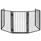 Akcesoria kominkowe - Bramka do kominka basic BK-2961 304 x 74,5 cm czarna - miniaturka - grafika 1