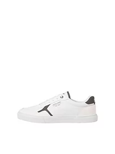 JACK & JONES Męskie kapcie JFWEUSTON Canvas Combo, zimowa biel/szczegóły: White/Darkest Spruce, 42 EU, Winter White Detail White Darkest Spruce, 42 EU - Kapcie damskie - miniaturka - grafika 1