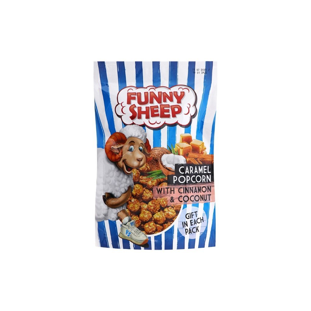 Popcorn w karmelu z cynamonem i kokosem 