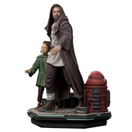Figurki dla dzieci - Iron Studios STAR WARS - Obi-Wana i młodej Leia deluxe statuetka 1/10 - miniaturka - grafika 1