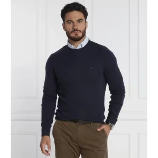 Swetry męskie - Tommy Hilfiger Wełniany sweter MULTI HTR MERINO CREW NECK | Regular Fit - grafika 1