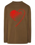 Koszulki męskie - Walentynki Longsleeve męski Czerwone Serce r.3XL - miniaturka - grafika 1