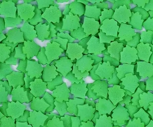 POSYPKA CUKROWA ŚWIĘTA zielone choinki 6mm 50g - Dodatki do ciast w proszku - miniaturka - grafika 1