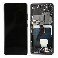 Części serwisowe do telefonów - Nowy Wyświetlacz Samsung Galaxy S21 Ultra Sm-G998B/Ds, Sm-G998E/Ds Z Ramką - miniaturka - grafika 1