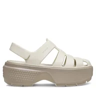 Sandały damskie - Sandały Crocs Stomp Fisherman Sandal 209938 Szary - miniaturka - grafika 1