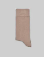 Skarpetki męskie - skarpety długie punto beżowe - miniaturka - grafika 1