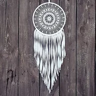 Dekoracje domu - Isabel biały łapacz snów - miniaturka - grafika 1