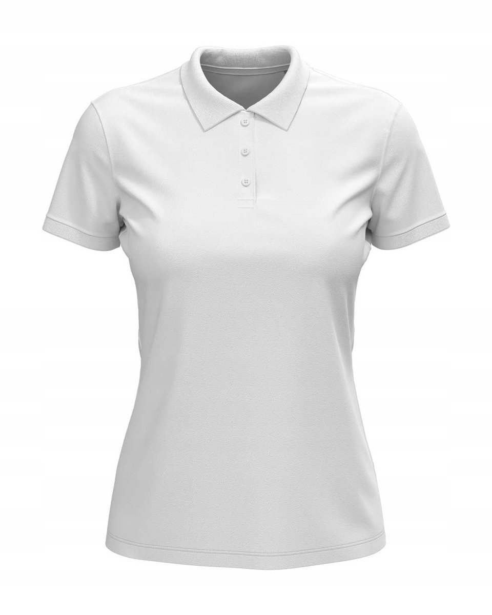 Koszulka damska polo T-shirt bawełniany Polówka Stedman ST9160 White XXL
