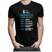 Koszulki męskie - Informatyk stawka godzinowa - męska koszulka z nadrukiem 7481 - miniaturka - grafika 1