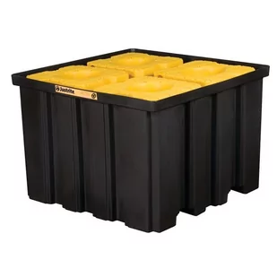 Magazynowa Wanna Wychwytowa Pod Ibc - Nośność: 4082 Kg Czarny Powyżej 401 L. Z Kratownicą 1 Pojemnik Ibc 139,7 Cm X 139,7 Cm X 95,3 Cm - Pojemniki przemysłowe - miniaturka - grafika 1