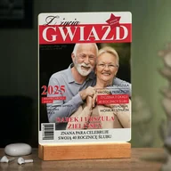 Ramki na zdjęcia - Lampka ramka XL z wydrukiem Z Życia Gwiazd na szkle akrylowym i - miniaturka - grafika 1