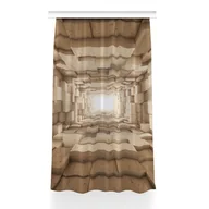 Zasłony - Zasłona gotowa do salonu 150x240 Abstrakcja drewno, Fabricsy - miniaturka - grafika 1