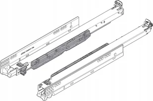 Blum 766H7000S prowadnica Movento +Blumotion 700mm - Zawiasy, okucia i inne akcesoria - miniaturka - grafika 1