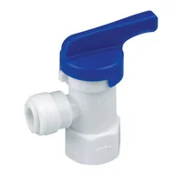 Zawory i kraniki - AHFA0404W - Zawór kulowy PVC do zbiornika RO  1/4" GW x 1/4" pod przewód - miniaturka - grafika 1