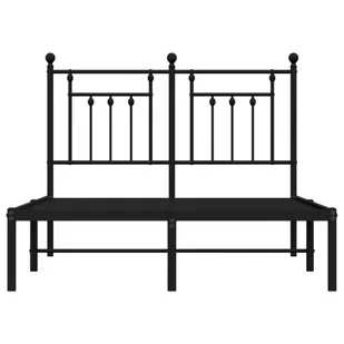 Metalowa rama łóżka z wezgłowiem, czarna, 120x190 cm Lumarko! - Łóżka - miniaturka - grafika 7