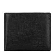 Portfele - Portfel męski z naturalnej skóry Saffiano czarny - miniaturka - grafika 1