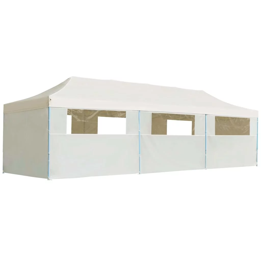 vidaXL Składany namiot z 8 ścianami bocznymi 3 x 9 m kremowy 44976