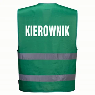 Kamizelka odblaskowa F474 PORTWEST S/M-zielona nadruk KIEROWNIK - Odzież robocza - miniaturka - grafika 1
