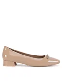 Baleriny - Gino Rossi Baleriny EMILI-SLT2350 Beżowy - miniaturka - grafika 1