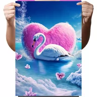 Zabawki kreatywne - Haft Diamentowy Diamond Painting,DIAMENTOWY MALARZ,Obraz DIY 5D,Mozaika Diamentowa 30x40, Łabędź - miniaturka - grafika 1