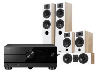 Kino domowe Yamaha RX-A6A (czarny) + Diva 5 (dąb) + Diva 3 (dąb) + Diva 7 (dąb) - Kino domowe - miniaturka - grafika 1