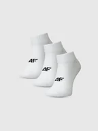 Skarpetki damskie - 4F Skarpetki casual za kostkę (3-pack) dziewczęce - białe 32-34 - miniaturka - grafika 1