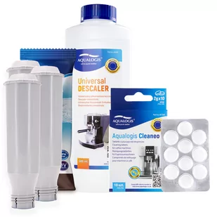 Zestaw Bosch - AL-Tes46 3szt, Uniwersalny Odkamieniacz 500ml, Tabletki Czyszczęce Aqualogis Cleaneo - Akcesoria i części do ekspresów do kawy - miniaturka - grafika 1