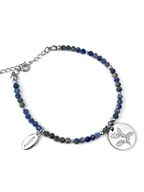 Bransoletki - Bransoletka GRUDZIEŃ lapis lazuli, ostrokrzew - miniaturka - grafika 1