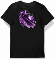 Koszulki męskie - Koszulka męska czarna z motywem głębokiego fioletowego wlotu S - miniaturka - grafika 1