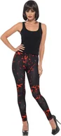 Legginsy - Legginsy Horror, czarno-czerwone, z rozpryskami krwi Jeden rozmiar XS-M - miniaturka - grafika 1
