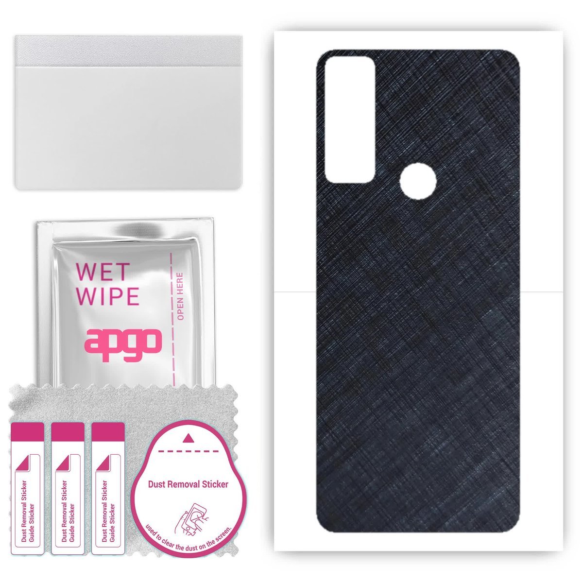 Folia naklejka skórka strukturalna na TYŁ do TCL 20 SE - Tytan Niebieski - apgo SKINS