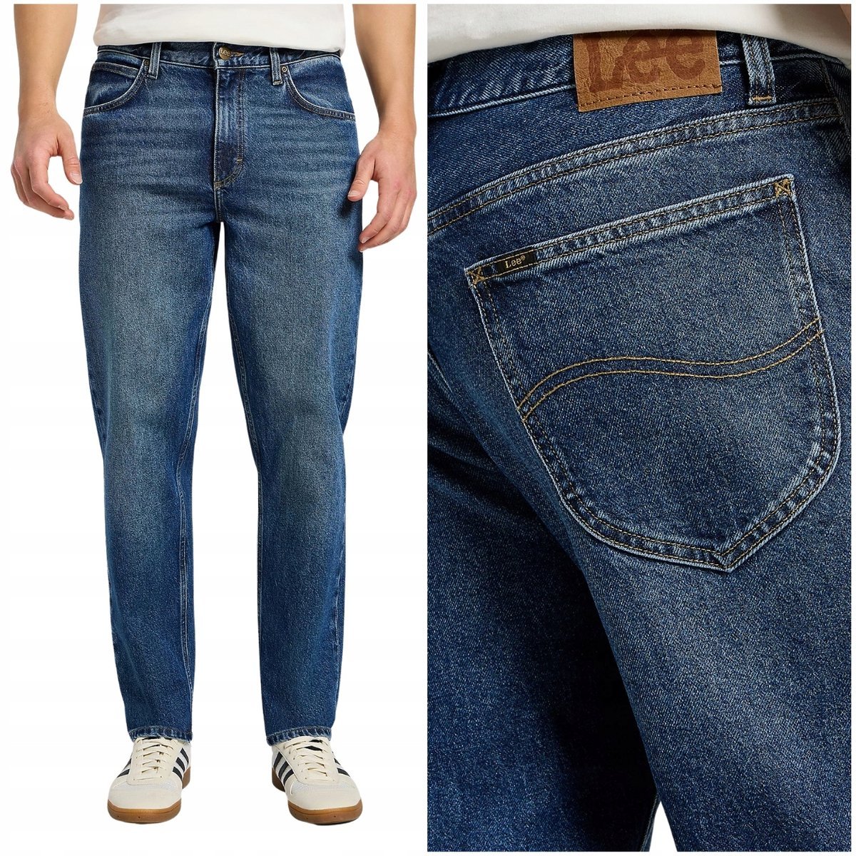 Lee OSCAR RELAXED TAPERED Hastings luźne zwężane spodnie jeansowe W32 L34