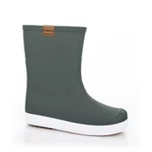 Buty dla dziewczynek - 3Kamido Kalosze GoStyle - stylowe kalosze dziecięce, z taśmą odblaskową 3M, antybakteryjną wkładką i antypoślizgową podeszwą ciemnozielone 37/38 - miniaturka - grafika 1