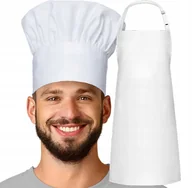 Odzież robocza - Szef Zestaw Czapka Fartuch KUCHARSKI GASTRONOMIA - miniaturka - grafika 1