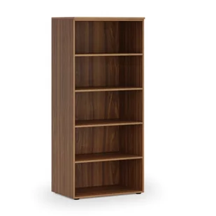 Regał biurowy PRIMO WOOD, 1781 x 800 x 500 mm, orzech - Szafy biurowe - miniaturka - grafika 1