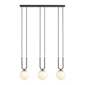 Lampy sufitowe - Emibig GLAM 3 BLACK/OPAL 1112/3 lampa wisząca szklane klosze GLAMOUR 1112/3 - miniaturka - grafika 1