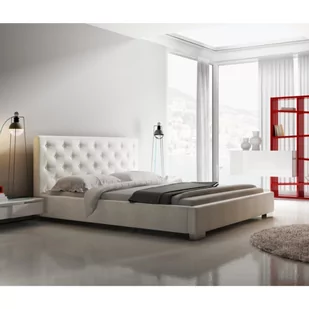 New Design Łóżko LOFT tapicerowane Rozmiar 140x200 Pojemnik Z pojemnikiem Tkanina Grupa III - Łóżka - miniaturka - grafika 1