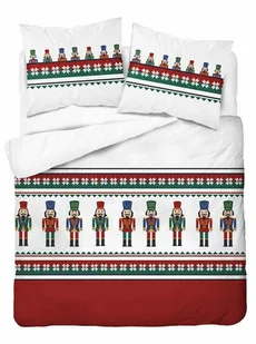 Pościel 160x200 Świąteczna czerwona biała dziadek do orzechów 5261 A Bawełna 2024 - Pościel - miniaturka - grafika 1