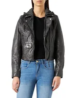 Kurtki damskie - Freaky Nation Easy Biker-Fn damska kurtka skórzana, anthra, XL - miniaturka - grafika 1